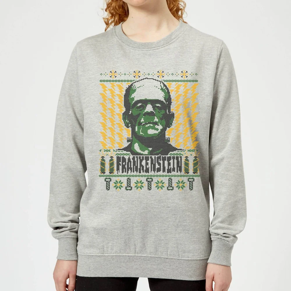 Universal Monsters Frankenstein Christmas Women's Sweatshirt - Grey - 3XL - Grey Image 1