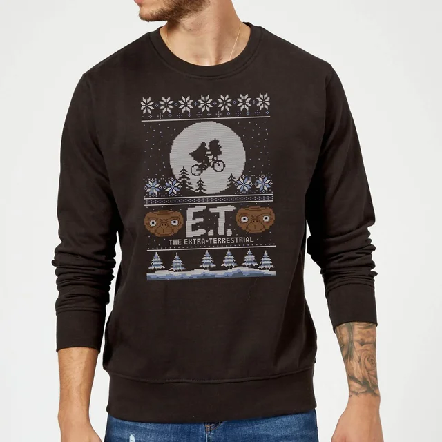 E.T. the Extra-Terrestrial Christmas Jumper - Black