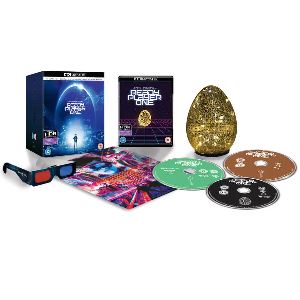 Ready Player One - 4K Ultra HD Zavvi Exclusive Egg Light Collector’s Edition (Includes 3D Blu-ray & Blu-ray) Image 1