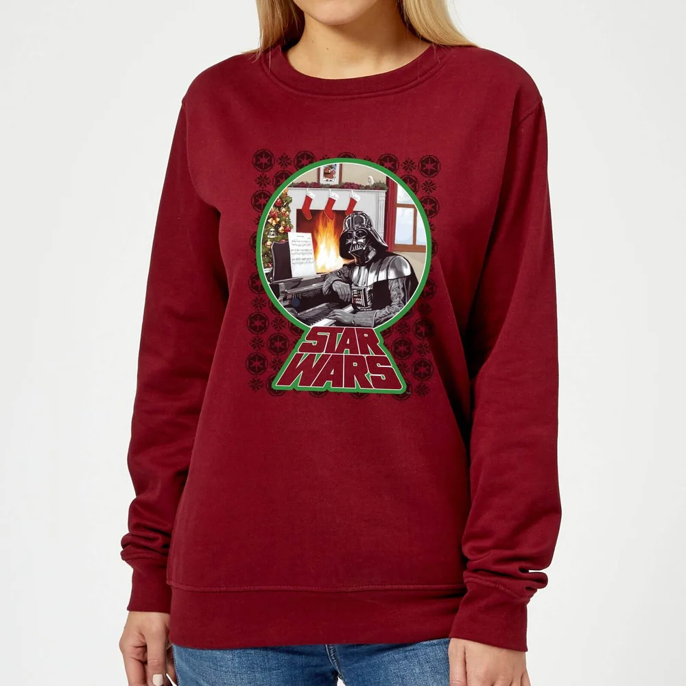 Star Wars A Very Merry Sithmas Women's Christmas Jumper - Burgundy - XS Image 1