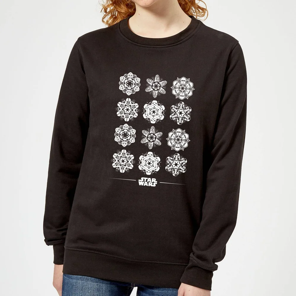 Star Wars Snowflake Women's Christmas Jumper - Black - 3XL Image 1