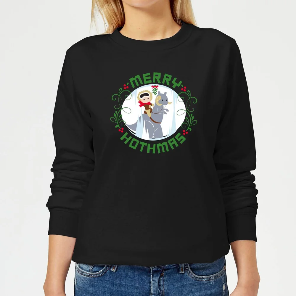 Star Wars Merry Hothmas Women's Christmas Jumper - Black - 3XL - Black Image 1