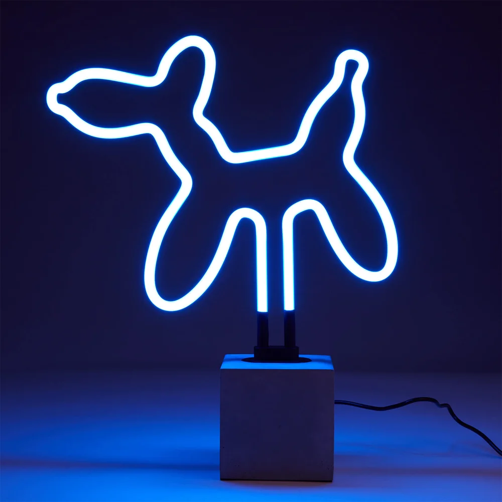 Exclusive Balloon Dog Neon Light - Concrete Base Image 1