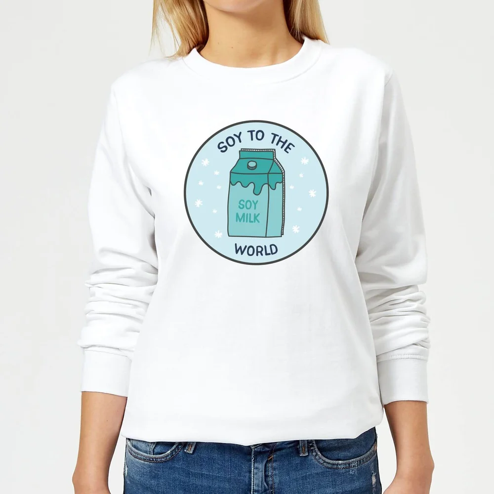 Soy To The World Women's Christmas Sweatshirt - White - XS - White Image 1