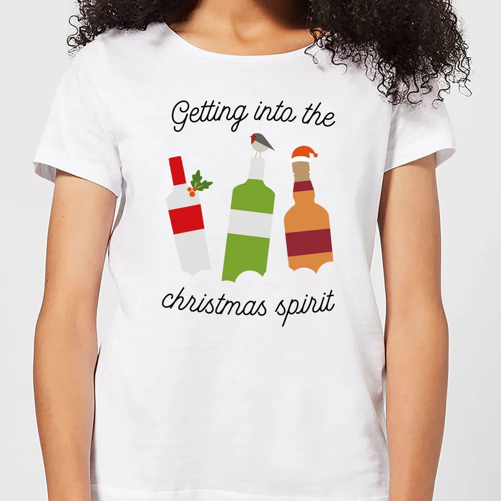 Getting Into The Christmas Spirit Women's Christmas T-Shirt - White - XS Image 1