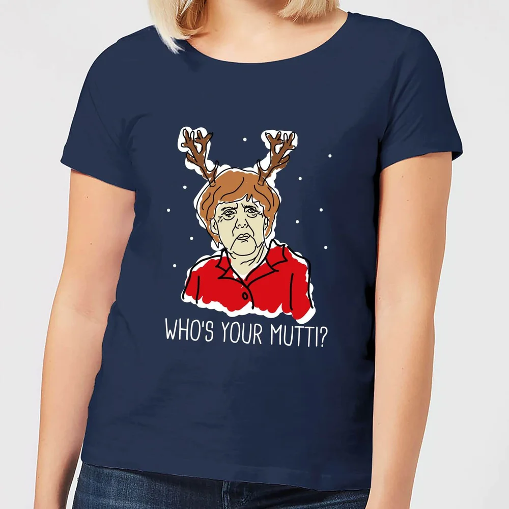 Who's Your Mutti? Women's Christmas T-Shirt - Navy - XS - Navy Image 1