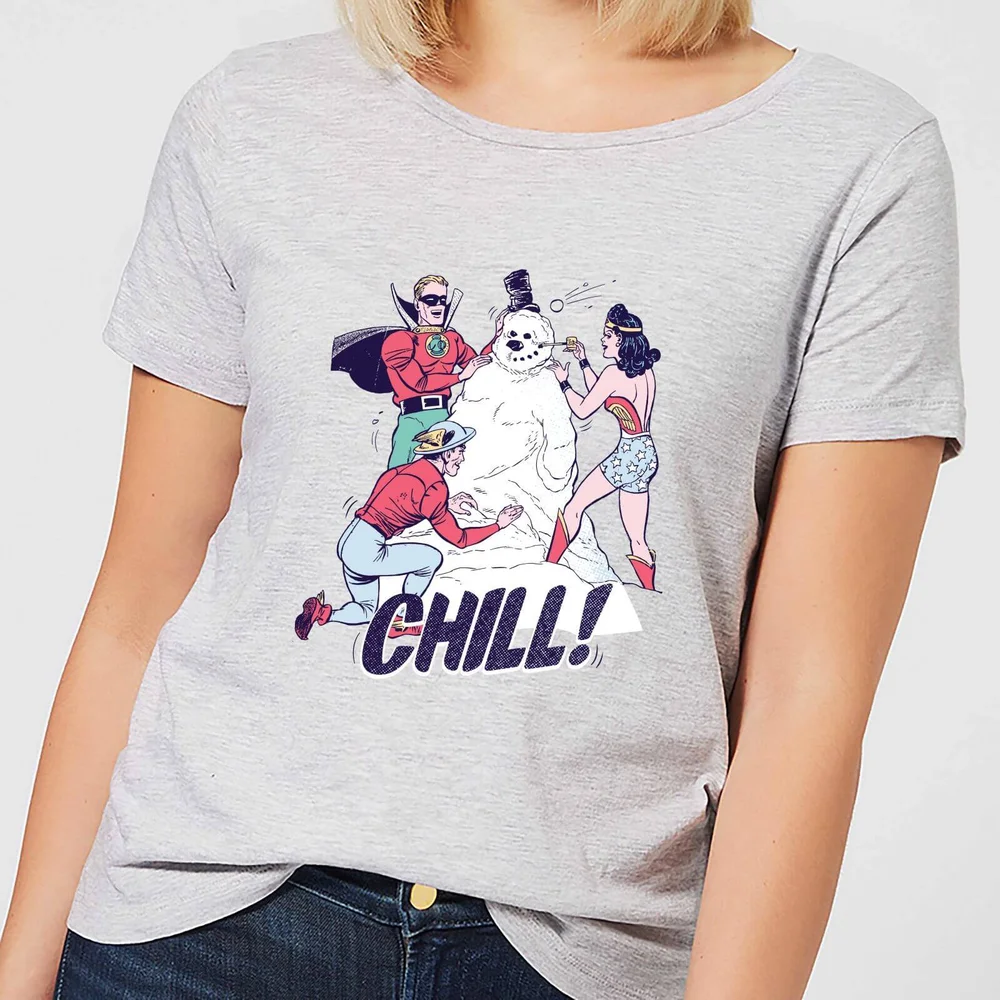 DC Chill! Women's Christmas T-Shirt - Grey - XS Image 1