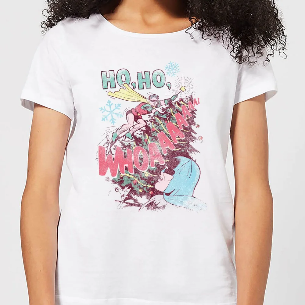 DC Ho Ho Whoaaaaaaa Women's Christmas T-Shirt - White - XS Image 1
