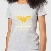 DC Wonder Woman Women's Christmas T-Shirt - Grey