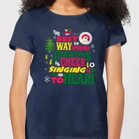 Elf Christmas Cheer Women's Christmas T-Shirt - Navy