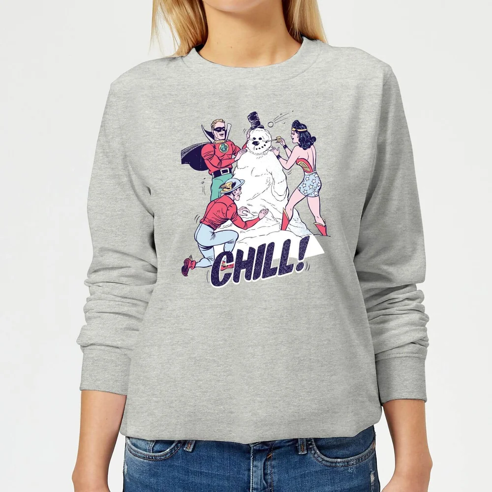 DC Chill! Women's Christmas Sweatshirt - Grey - 3XL - Grey Image 1