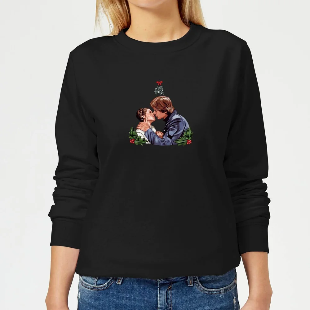Star Wars Mistletoe Kiss Women's Christmas Jumper - Black - 3XL Image 1