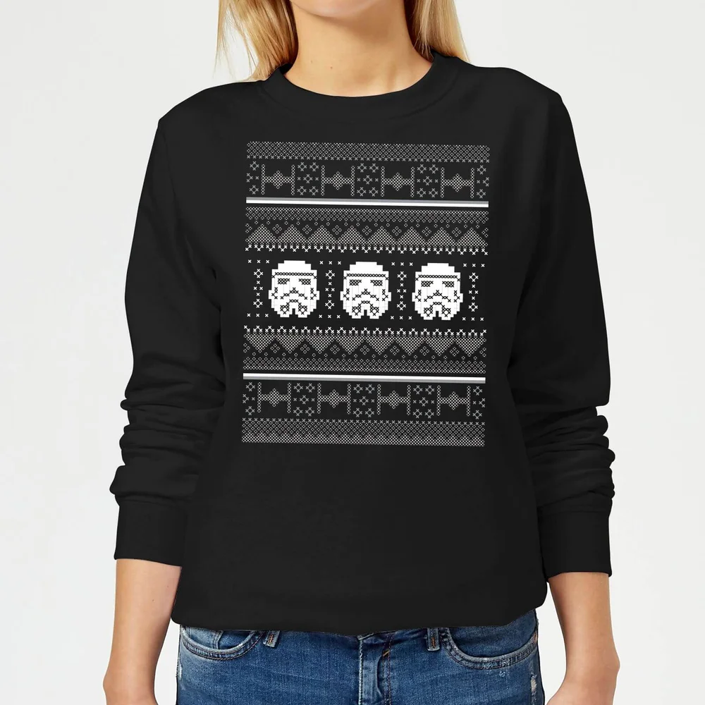 Star Wars Stormtrooper Knit Women's Christmas Jumper - Black - 3XL Image 1