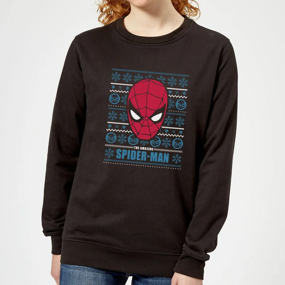 Marvel Spider-Man Women's Christmas Jumper - Black - 3XL - Black Image 1
