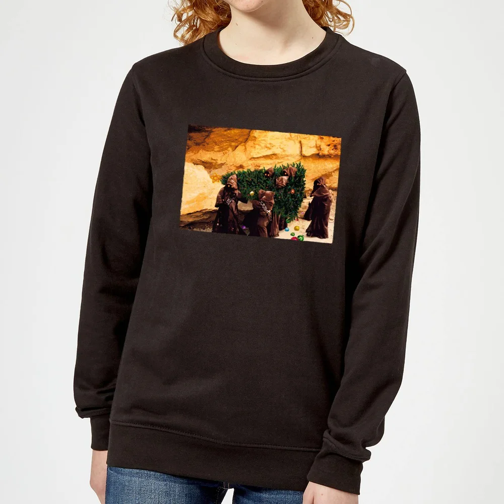 Star Wars Jawas Christmas Tree Women's Christmas Jumper - Black - 3XL - Black Image 1