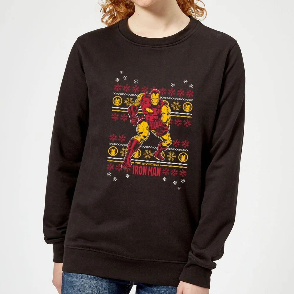 Marvel Iron Man Women's Christmas Jumper - Black - 3XL Image 1
