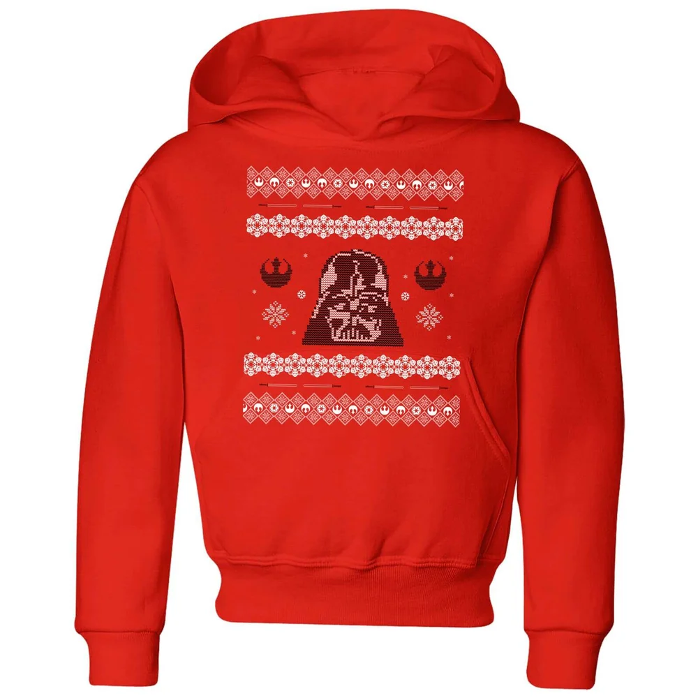 Star Wars Darth Vader Knit Kids' Christmas Hoodie - Red - 3-4 Years Image 1