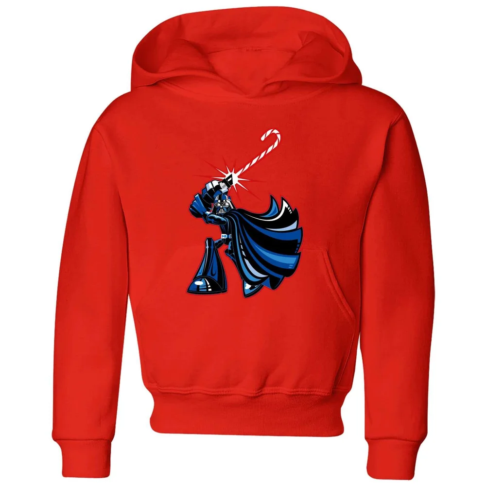 Star Wars Candy Cane Darth Vader Kids' Christmas Hoodie - Red - 3-4 Years Image 1
