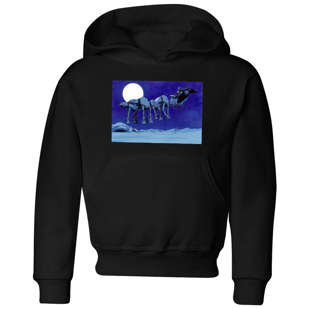Star Wars AT-AT Darth Vader Sleigh Kids' Christmas Hoodie - Black - 3-4 Years Image 1