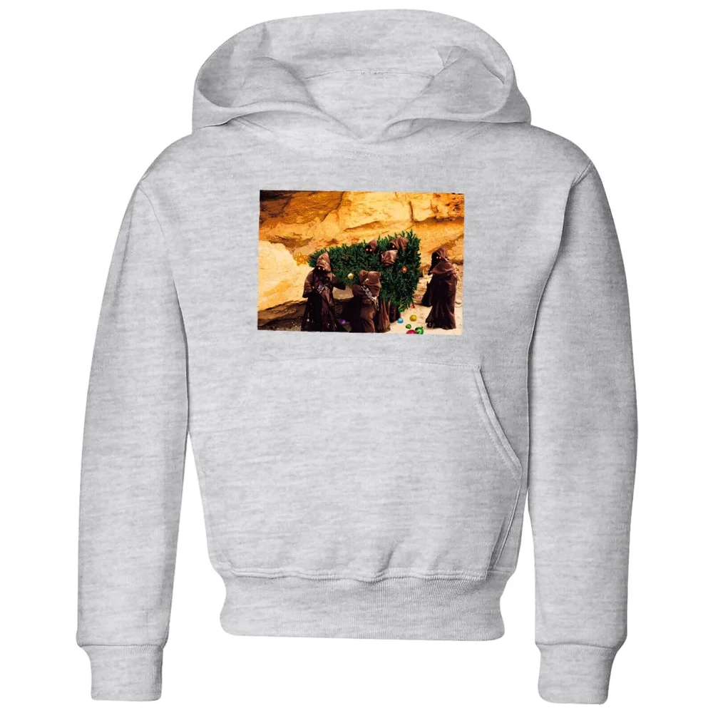 Star Wars Jawas Christmas Tree Kids' Christmas Hoodie - Grey - 3-4 Years Image 1