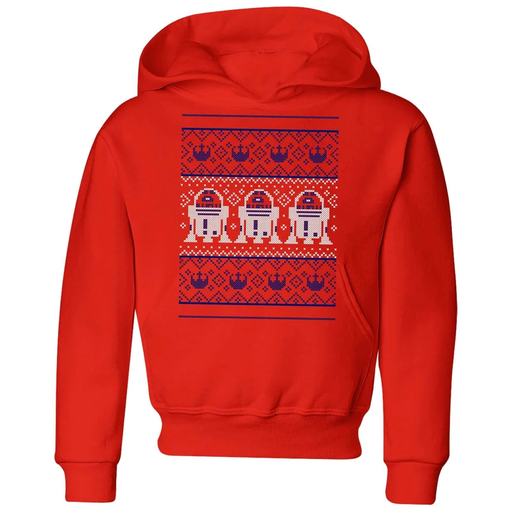 Star Wars R2-D2 Knit Kids' Christmas Hoodie - Red - 3-4 Years Image 1