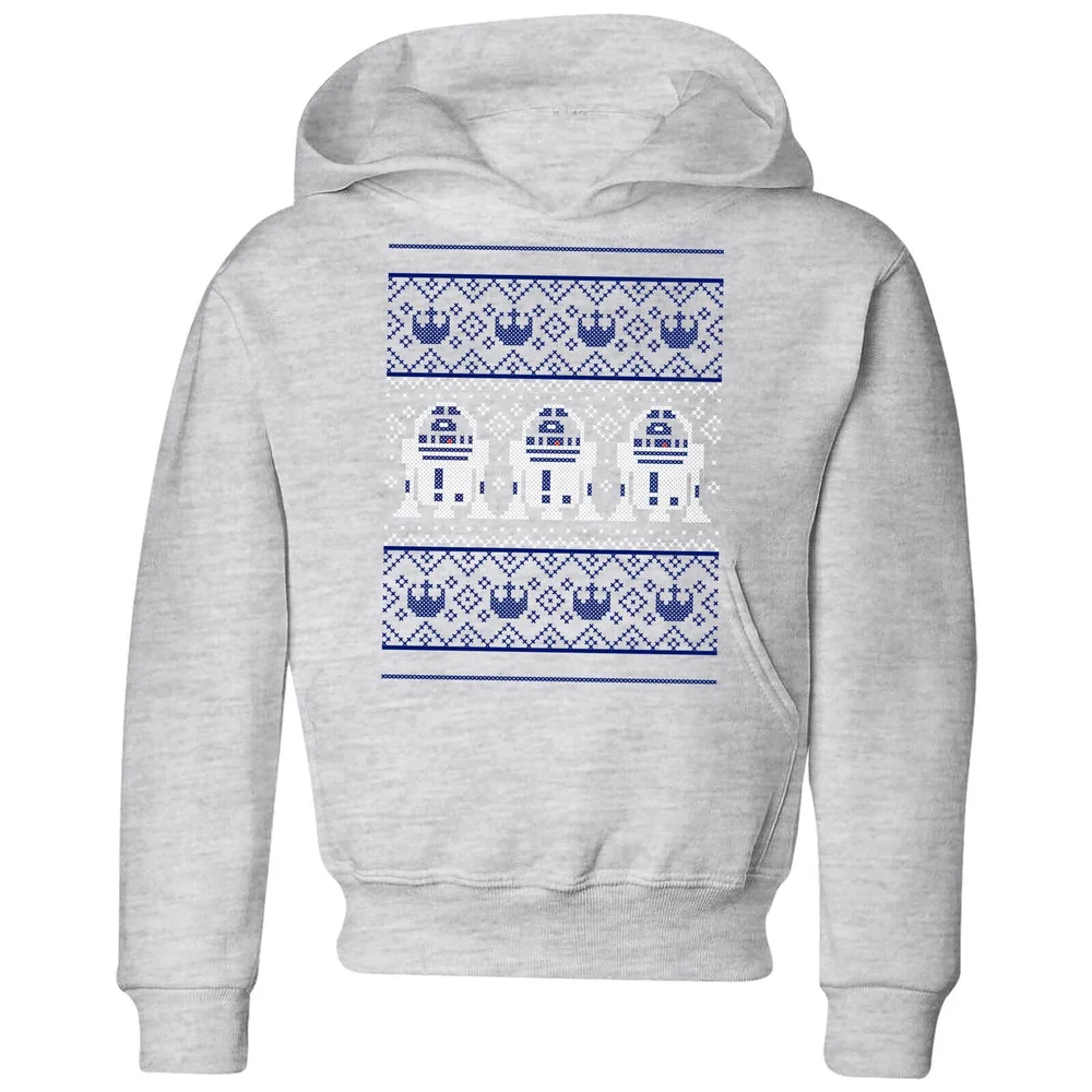 Star Wars R2-D2 Knit Kids' Christmas Hoodie - Grey - 3-4 Years Image 1