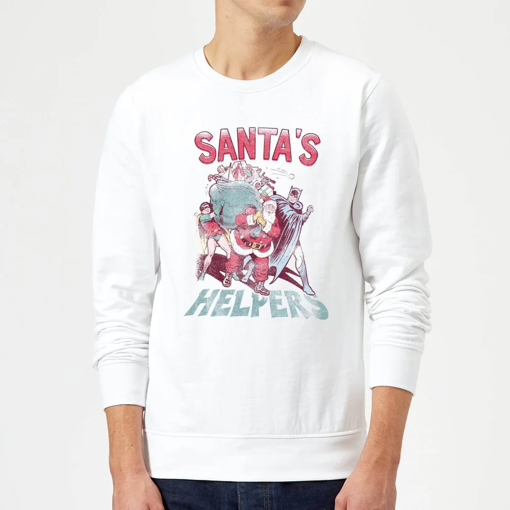 DC Santa's Helpers Christmas Jumper - White - S Image 1