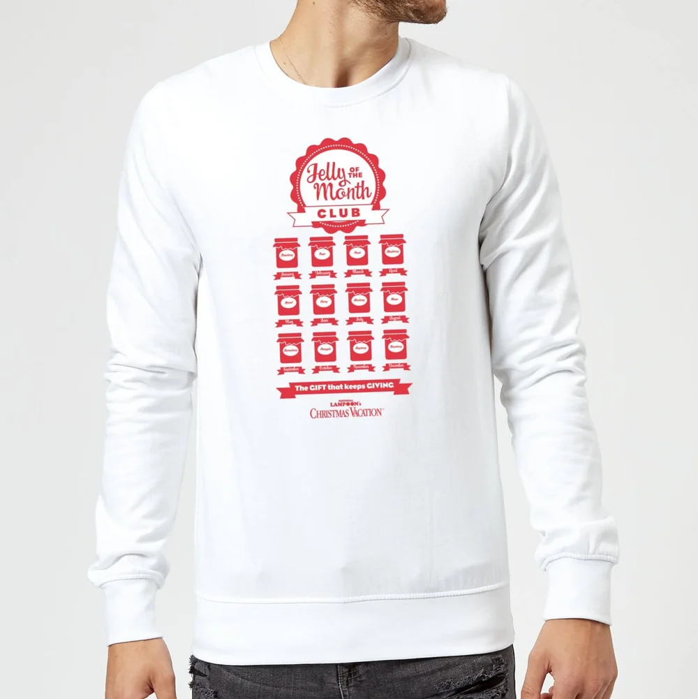 National Lampoon Jelly Of The Month Club Christmas Jumper - White - S Image 1