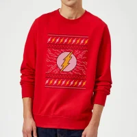 DC Flash Knit Christmas Jumper - Red