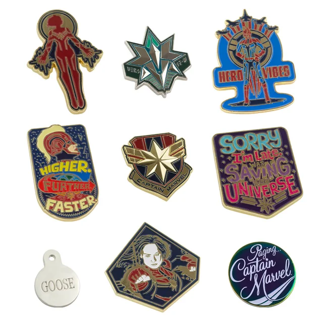 Captain Marvel Zavvi Exclusive Limited Pin Set
