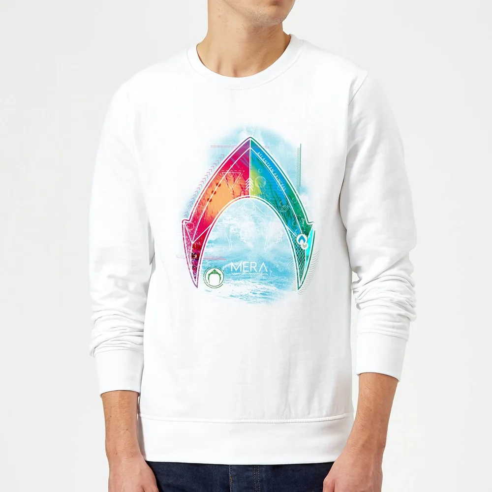 Aquaman Mera Beach Symbol Sweatshirt - White - S Image 1