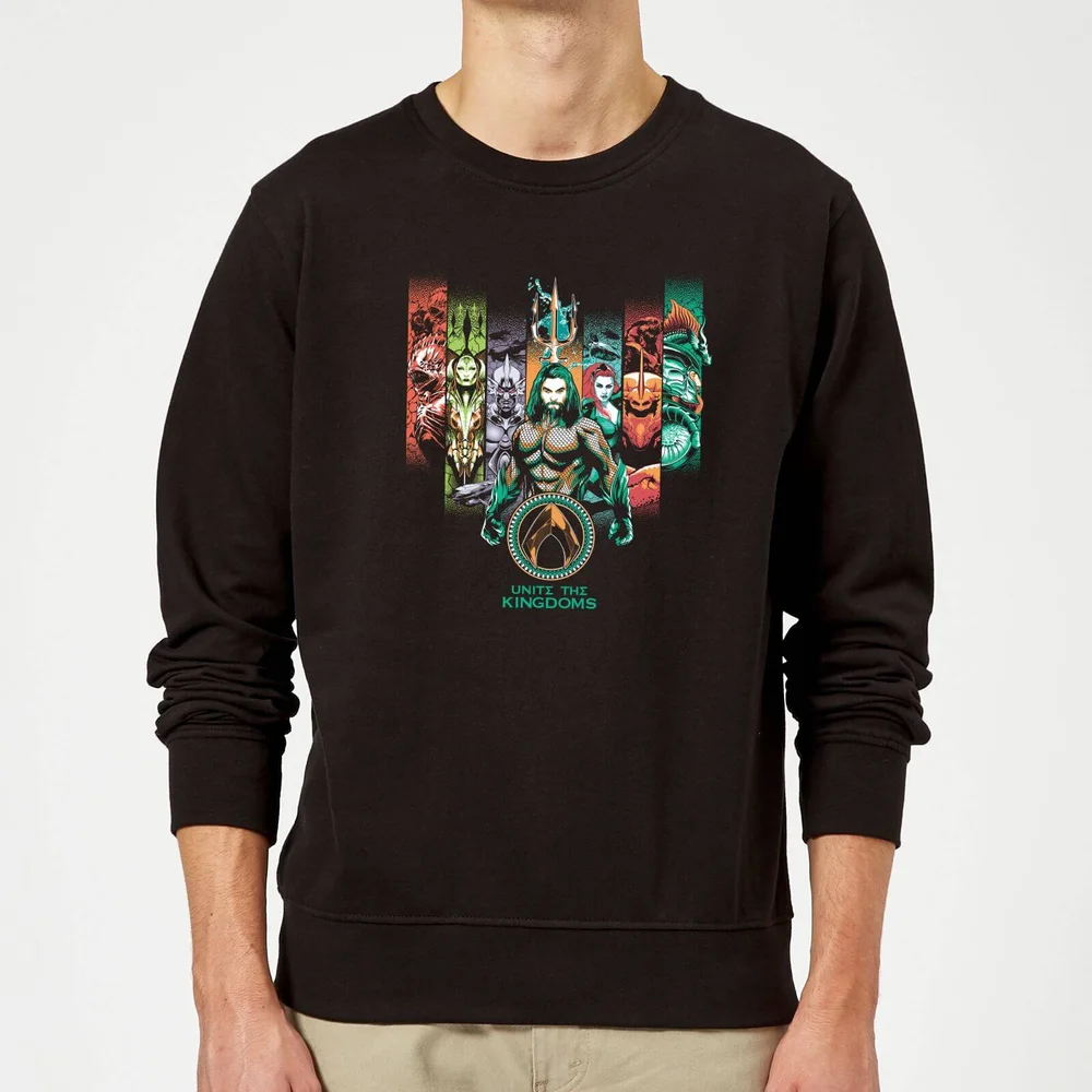 Aquaman Unite The Kingdoms Sweatshirt - Black - S Image 1