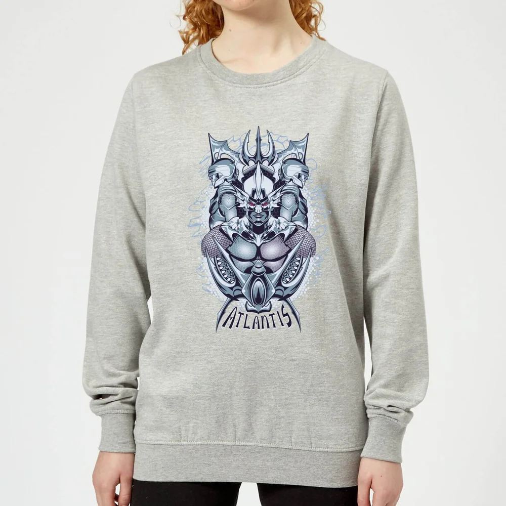 Aquaman Atlantis Seven Kingdoms Women's Sweatshirt - Grey - 3XL - Grey Image 1