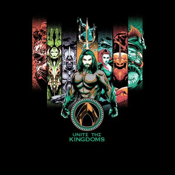 Aquaman Unite The Kingdoms Women's T-Shirt - Black