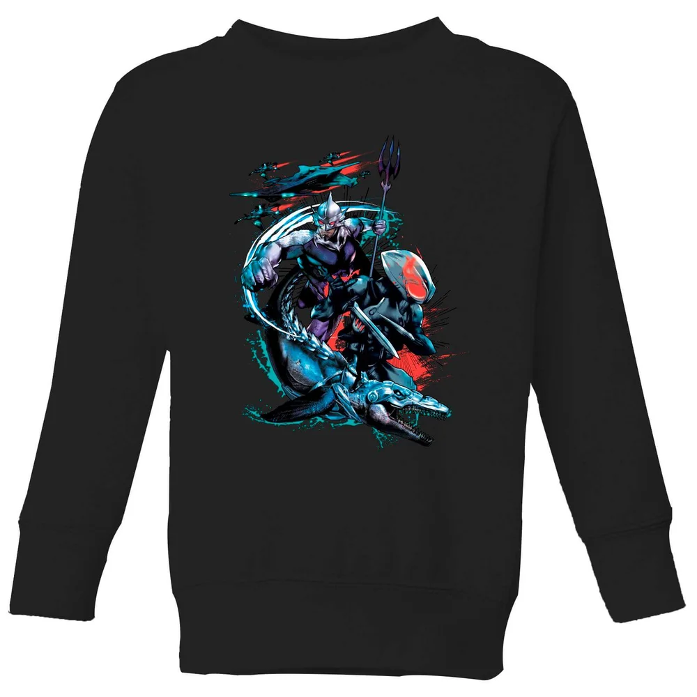 Aquaman Black Manta & Ocean Master Kids' Sweatshirt - Black - 3-4 Years Image 1