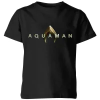 Aquaman Title Kids' T-Shirt - Black - undefined undefined