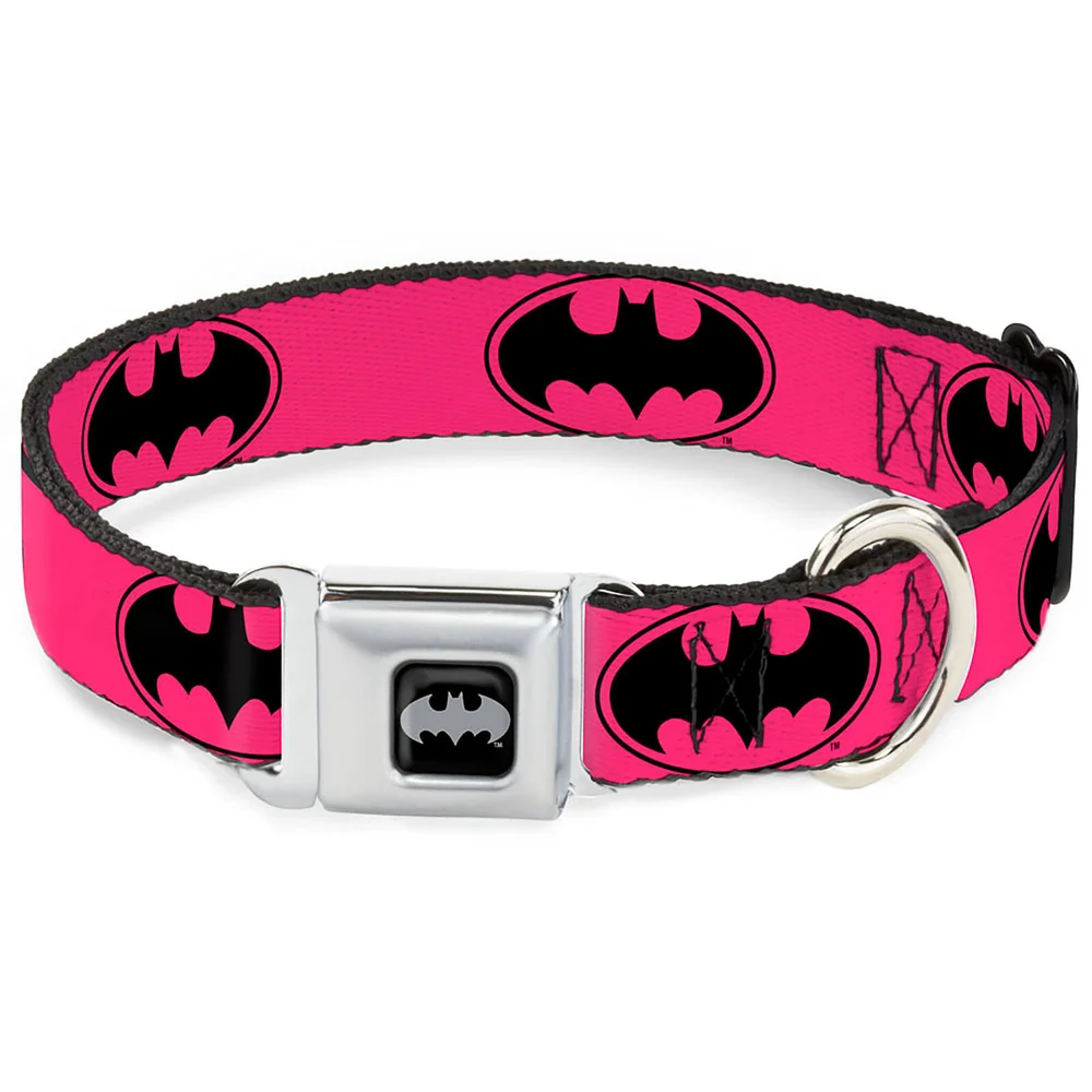 Buckle-Down DC Comics Batman Dog Collar - Black/Silver (Various Sizes) - S/9-15 Inches Image 1