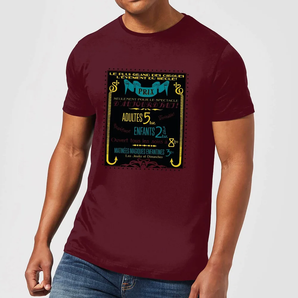 Fantastic Beasts Les Plus Grand Des Cirques Men's T-Shirt - Burgundy - S Image 1