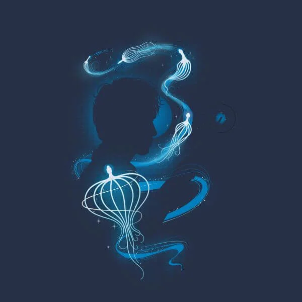 Fantastic Beasts Newt Silhouette Women's T-Shirt - Navy