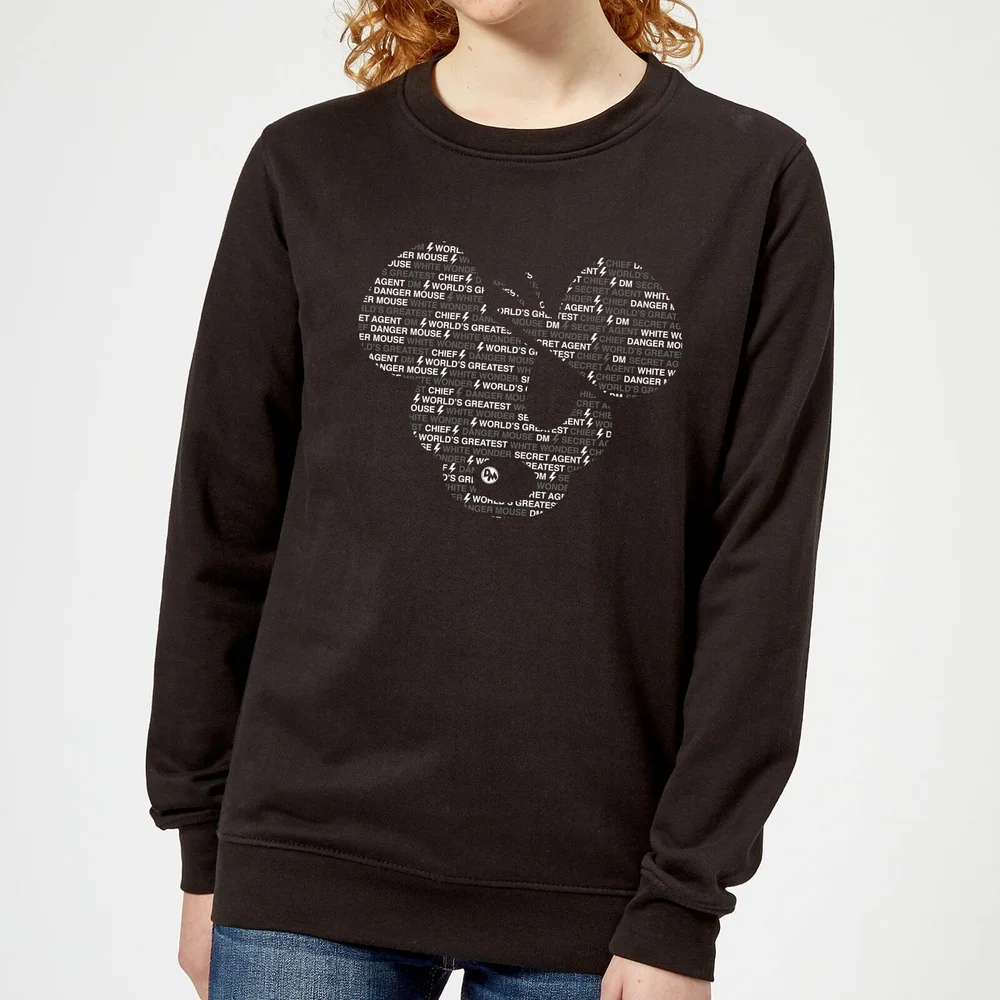 Danger Mouse Word Face Women's Sweatshirt - Black - 5XL - Black Image 1