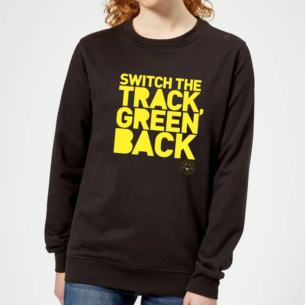 Danger Mouse Switch The Track Green Back Women's Sweatshirt - Black - 5XL - Black Image 1