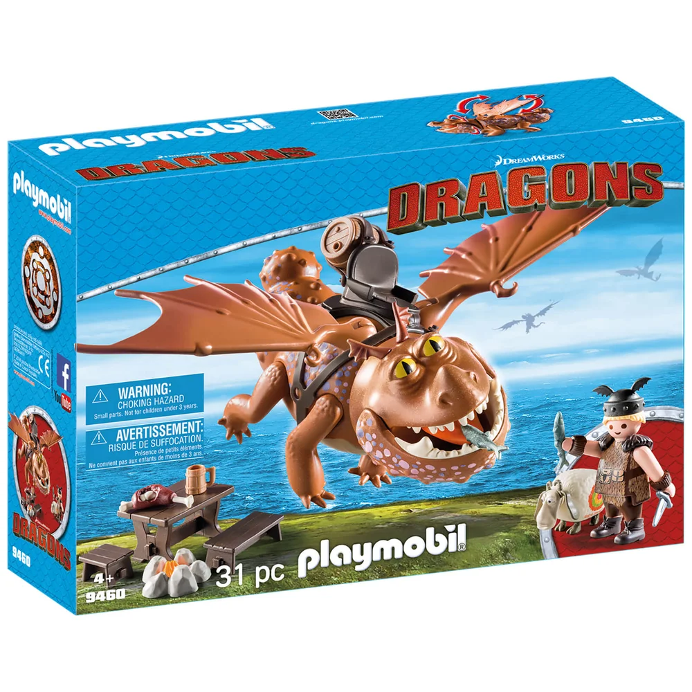 Playmobil DreamWorks Dragons Fishlegs and Meatlug (9460) Image 1
