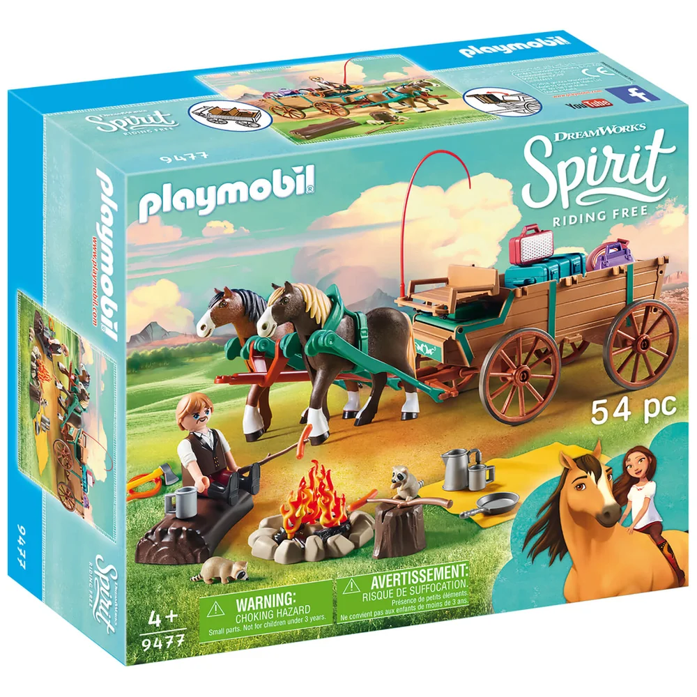 Playmobil DreamWorks Spirit Lucky's Dad and Wagon (9477) Image 1