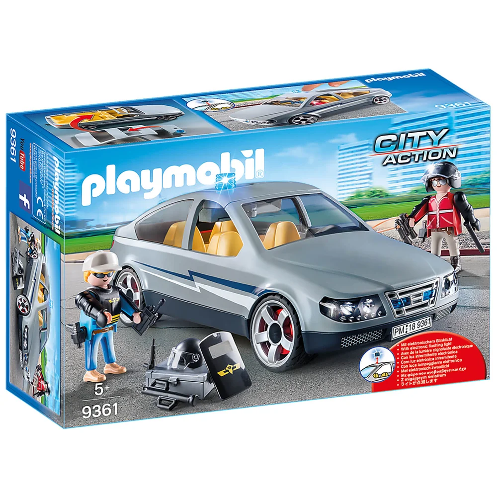 Playmobil City Action SWAT Undercover Car with Removeable Flashing Blue Light (9361) Image 1