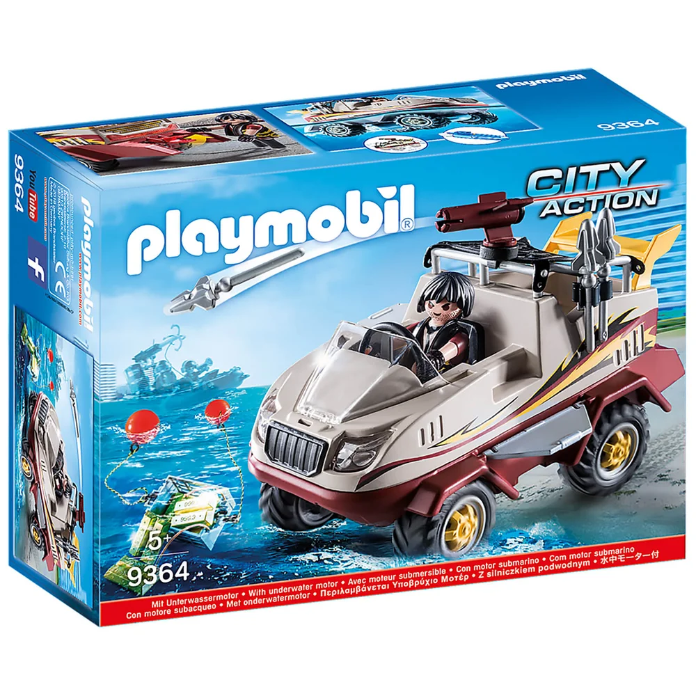 Playmobil City Action Amphibious Truck with Underwater Motor and Functioning Cannon (9364) Image 1