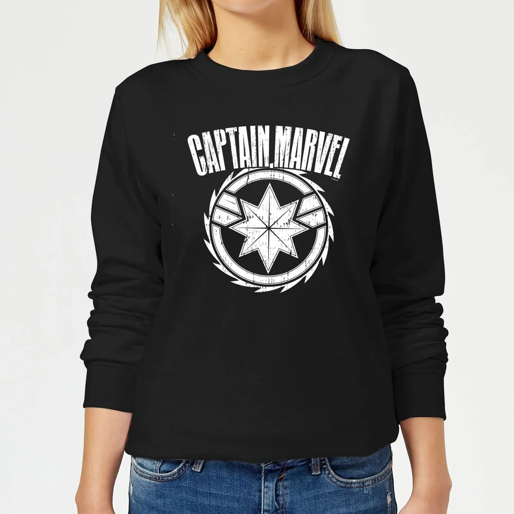 Captain Marvel Logo Women's Sweatshirt - Black - XS Image 1