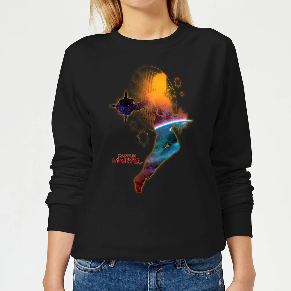Captain Marvel Nebula Flight Women's Sweatshirt - Black - XS Image 1