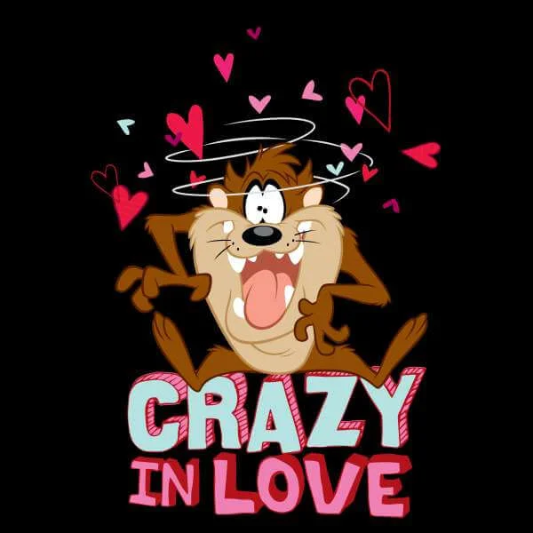 Looney Tunes Crazy In Love Taz Sweatshirt - Black