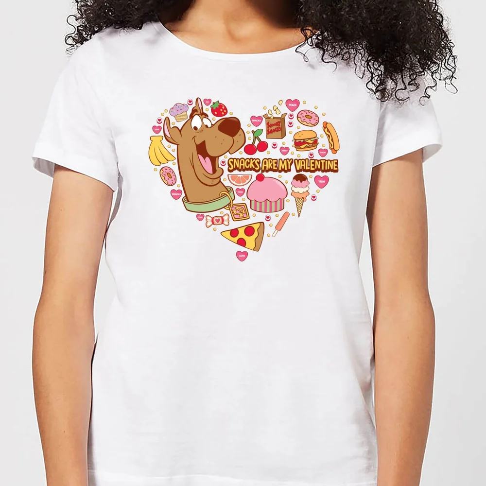 Scooby Doo Snacks Are My Valentine Women's T-Shirt - White - S Image 1