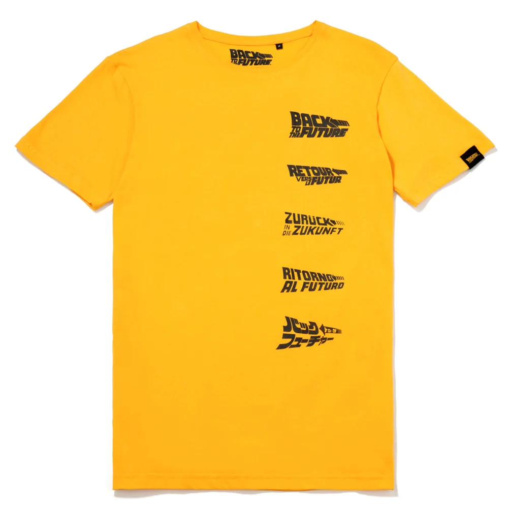 Global Legacy Back To The Future DeLorean T-Shirt - Yellow - S Image 1